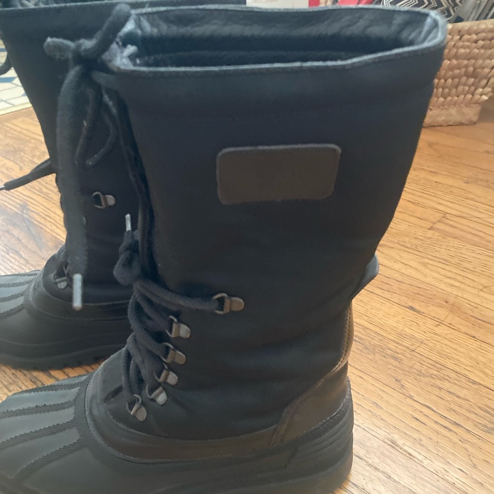 Rare Gucci Vintage Black Snow Boots Lace-up Size 37 - Picture 5 of 12